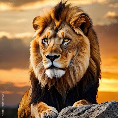 portrait of a lion