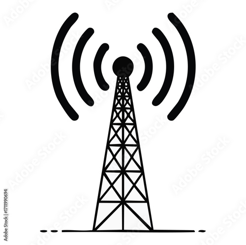 5G communication tower for wireless hi-speed internet. Mobile network technology in city life concept. LTE aerial connection with satellite net. Mast of station of the broadcasting cellular	
