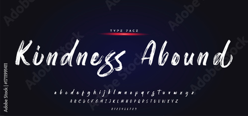 Lettering font isolated on black background. Texture alphabet in street art and graffiti style. Grunge and dirty effect. Vector brush letters.