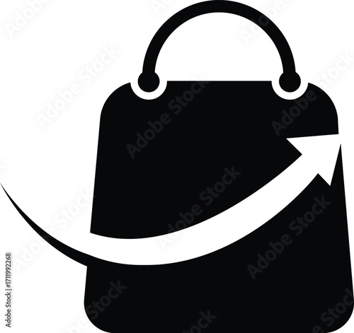 professional shopping bag silhouette