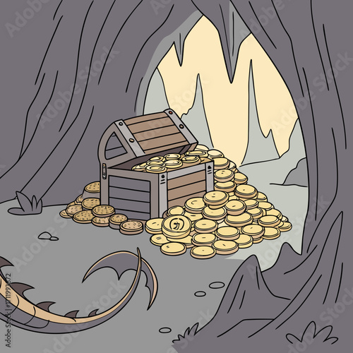 treasure chest with money