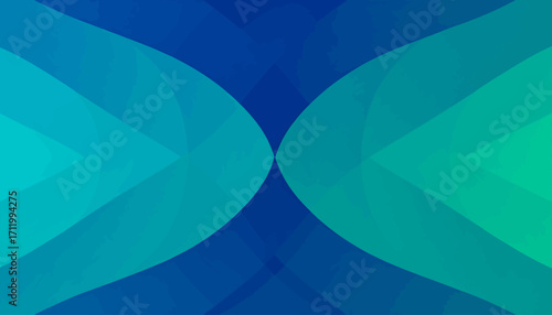 Abstract Blue Green Gradient Waves Background.