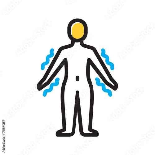 Vector multi color icon for Diplegia