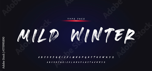 Lettering font isolated on black background. Texture alphabet in street art and graffiti style. Grunge and dirty effect. Vector brush letters.