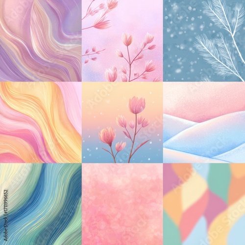 pastel tones for seasonal greeting card background