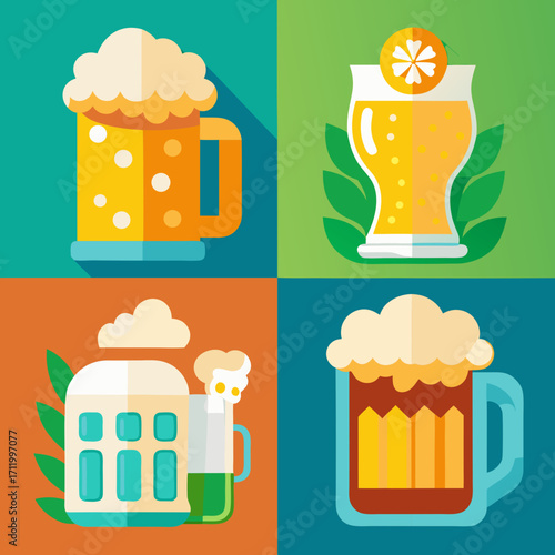 beer mug vector illustration