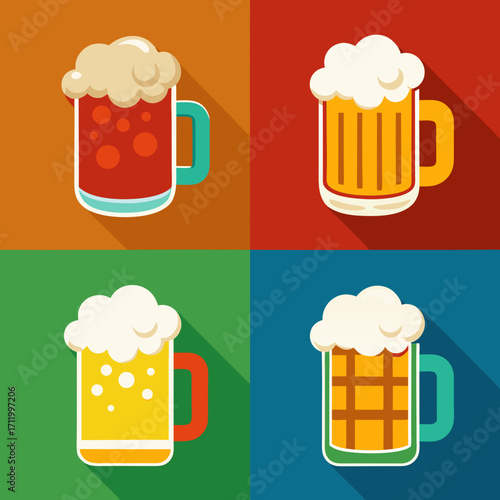 beer mug vector illustration
