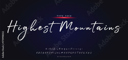 Best Alphabet Painting Paint Brush Beauty Script Logotype Font lettering handwritten