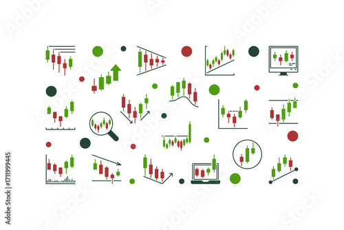Digital Currency Investment vector horizontal illustration or banner in flat style