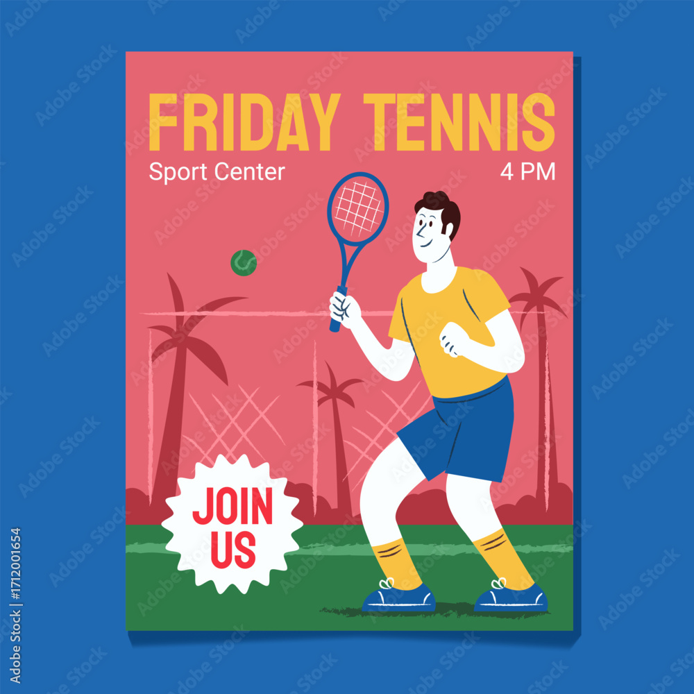 Obraz premium Tennis Event Poster