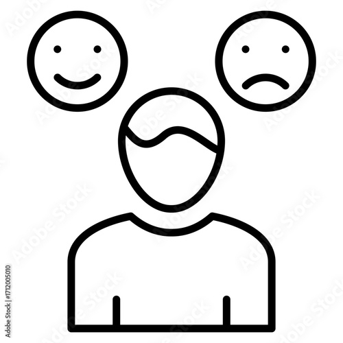 Emotion line icon