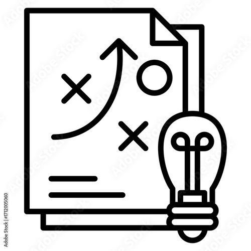 Planning line icon