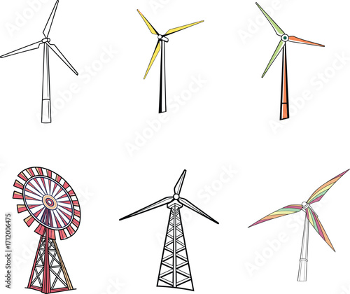 Wind turbines generate clean energy, sustainable power solutions, eco-friendly innovation for a greener future