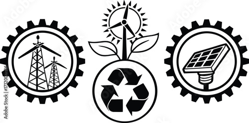 Sustainable energy solutions for a greener future featuring wind, solar, and hydroelectric power