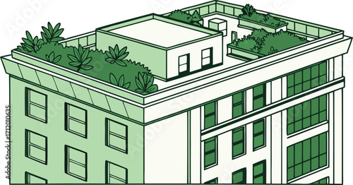 Urban oasis rooftop garden offers sustainable living in a modern building design trend
