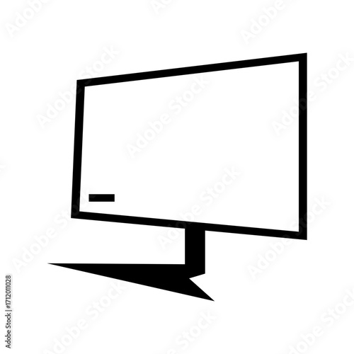 lcd tv monitor vector illustration