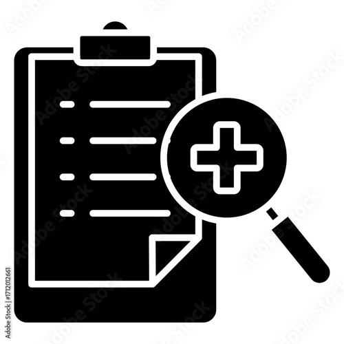 Diagnosis Glyph Icon