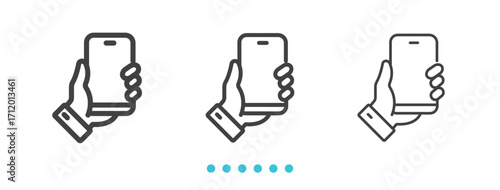 smartphone vibration icon. Thin line icon vector