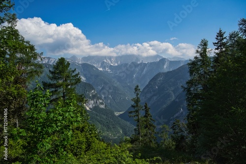 mountains and clouds