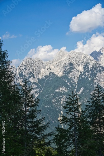 mountain landscape with clouds