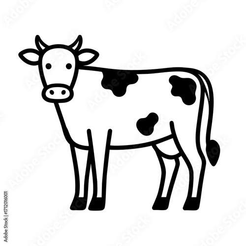 Krowa rysunek liniowy