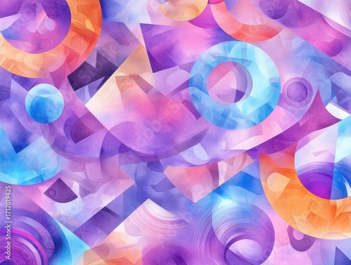 Colorful abstract design with swirls and circles in vibrant hues for artistic inspiration