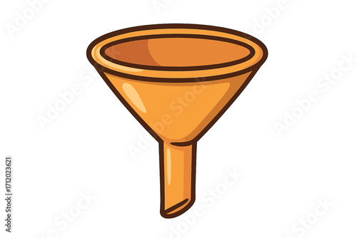Sales funnel concept for business marketing. Vector icon of data filtering and lead generation. Conversion process pipeline metaphor for apps. Isolated cartoon illustration.