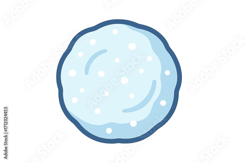 Snow cap icon flat style vector cartoon illustration with transparent background, winter mountain peak, snow cover symbol, cold season nature element design, isolated graphic
