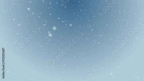 Snowfall against a light blue sky is suitable for winter-themed designs, Christmas promotions, holiday cards, and seasonal social media posts.
