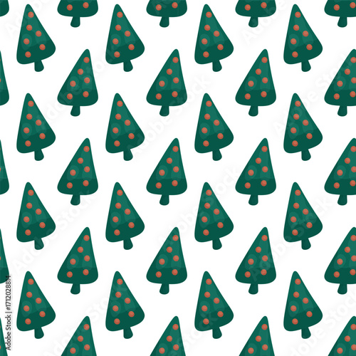 christmas, tree, holiday, vector, winter, xmas, pattern, decoration, illustration, seamless, celebration, card, design, new year, fir, season, star, snow, wallpaper, christmas tree, set, december, orn
