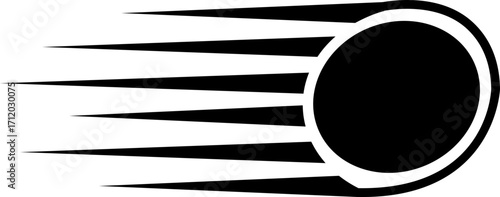 Single speed line black vector icon, fast motion effect element, dynamic streak acceleration graphic shape illustration. Speed action symbol. Superhero sign. Speed improvement chart boost power.