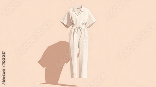 Wallpaper Mural Minimalistic Illustration of a Chic Jumpsuit – Modern Fashion Design Torontodigital.ca