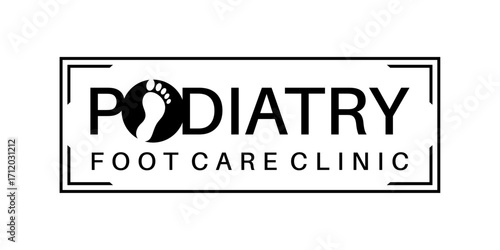 Podiatry practice logo black and white