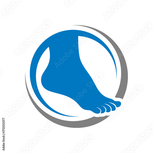 Podiatry practice logo vector illustration 