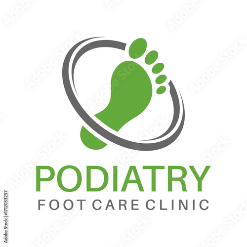 Podiatry practice logo vector illustration 