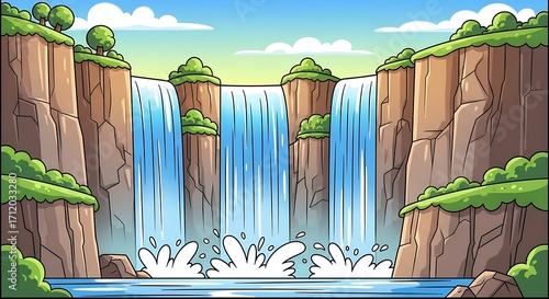 Waterfall Landscape. (1)