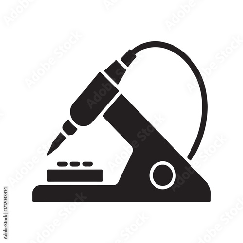 Soldering station solid icon isolated on white background