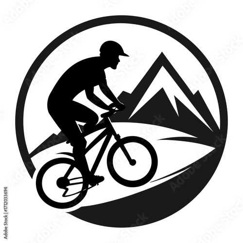 Mountain Biking Silhouette