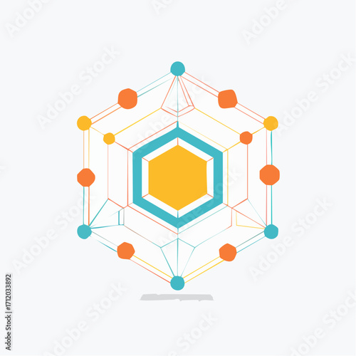 Motif abstrait polygonal moderne stylisé