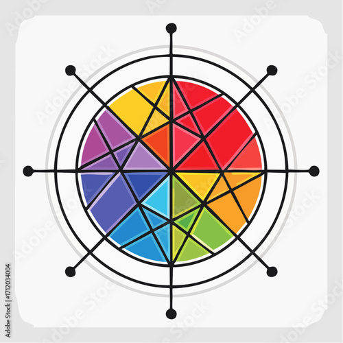 Motif abstrait polygonal artistique