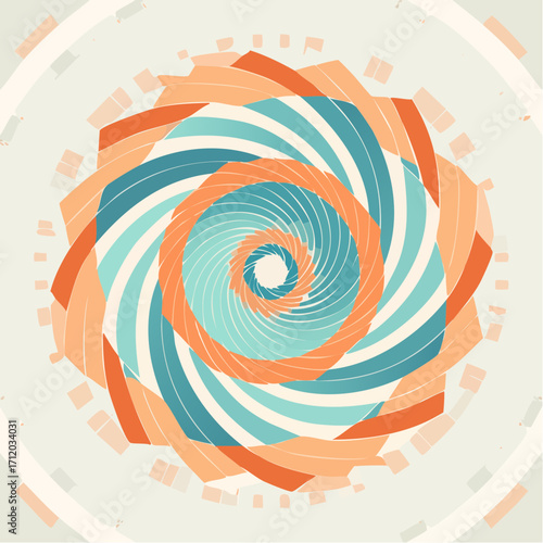 Illustration vectorielle texture fractale abstraite stylisée