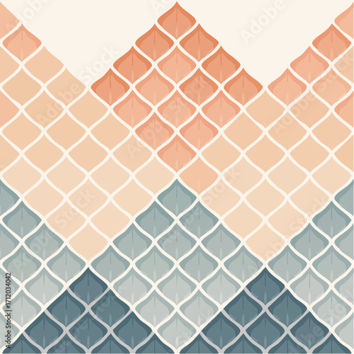 Motif graphique abstrait avec écailles