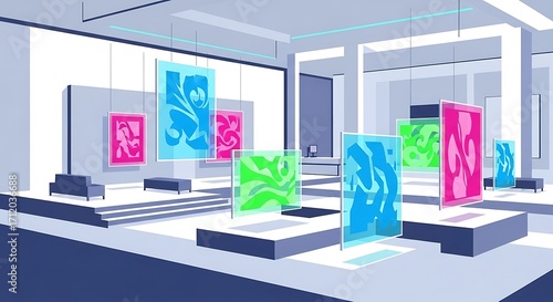 Wallpaper Mural Art Gallery Illustration. Torontodigital.ca