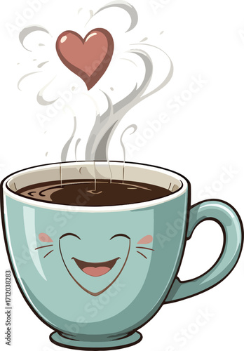 Cute Coffee Mug with a Heart
