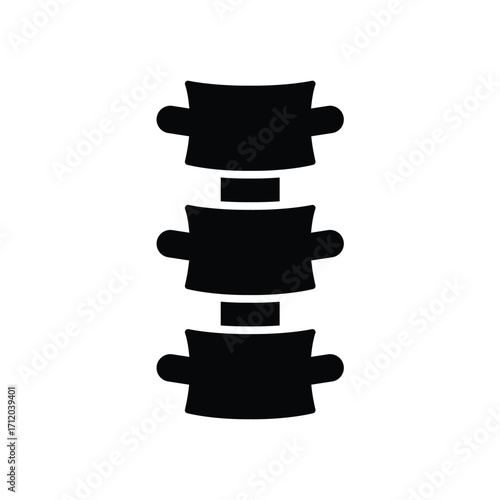 vertebrae icon vector backbone sign 