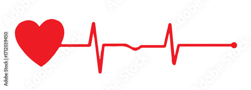 heartbeat line shape vector