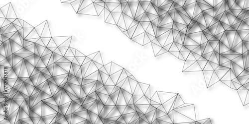Abstract of simple gray line triangle pattern geometric background. Seamless geometric polygonal repeatable pattern swatch background, Trendy design vector background for web backdrop orpaper print.