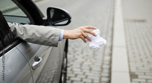 Littering From Car Window.