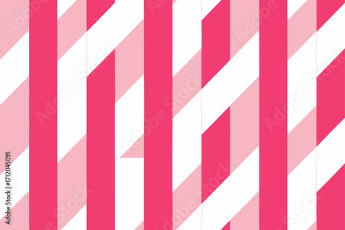 Candy Stripe Seamless Pattern in Pink and White