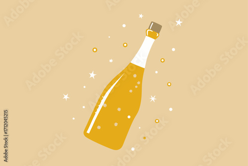 Champagne Sparkle Background with Soft Gold Glitter